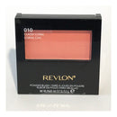 Revlon powder blush packaging with a classy coral shade on a white background