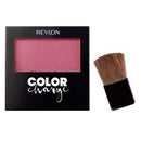 Revlon Powder Blush - Hot Cheeks with its applicator brush on a white background