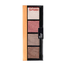 Makeup palette with four color swatches on a white background