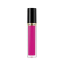Revlon lip gloss with pink liquid and black cap on a white background