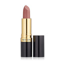 Revlon lipstick with gold cap and black casing on a white background