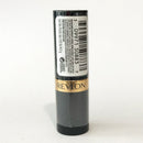 Revlon lipstick with back label showing barcode on a white background