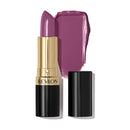 Revlon lipstick with purple shade on a white background