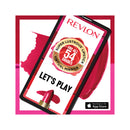 Revlon app interface with lipstick and virtual mirror feature on a white background