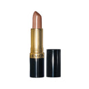 Revlon lipstick with gold cap and black casing on a white background