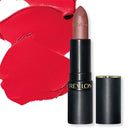 Revlon lipstick with a red swatch on a white background