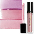Revlon Super Lustrous lip gloss with pink color swatch on a white background