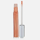 Lip gloss with applicator on a white background