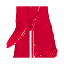 Red raincoat with a hood on a white background
