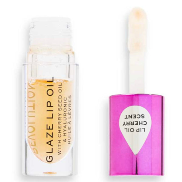 Lip oil with packaging on a white background