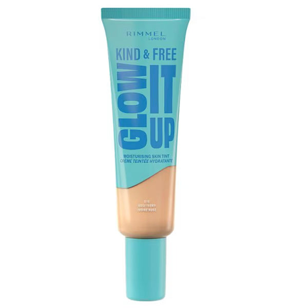 Rimmel Kind & Free Glow It Up foundation tube on a white background