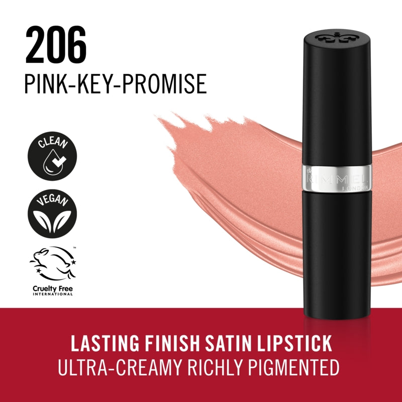 Rim Lasting Finish Lipstick - 206 Pink Key Promise