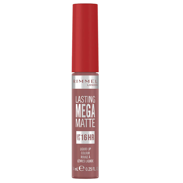Rimmel Lasting Mega Matte liquid lip color on a white background