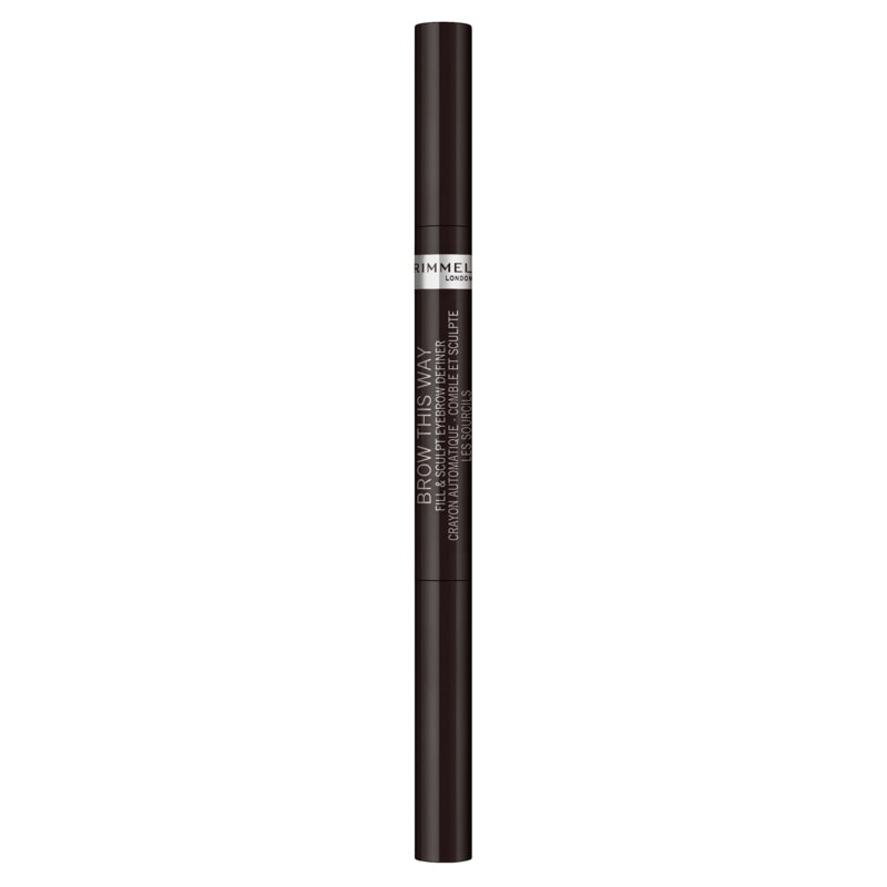 Rimmel Brow This Way 2-In-1 Fill & Sculpt Brow Pencil - 004 Soft Black