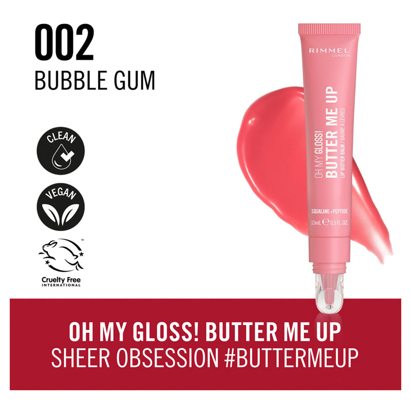 Rimmel Oh My Gloss! Butter Me Up - 002 Bubble Gum