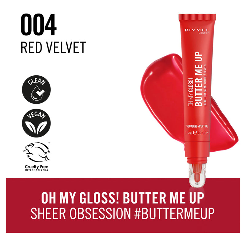 Rimmel Oh My Gloss! Butter Me Up - 004 Red Velvet