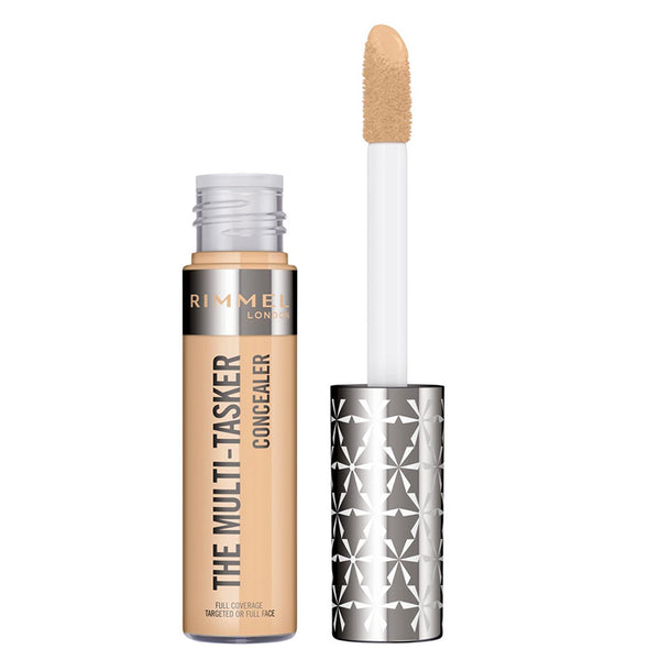 Rimmel Multi-Tasker concealer with applicator on a white background