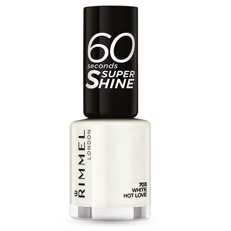 Rimmel 60 Second Super Shine Nail Polish 703 White Hot Love