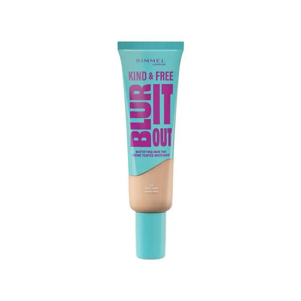 Rimmel Kind & Free Blur It Out foundation tube on a white background