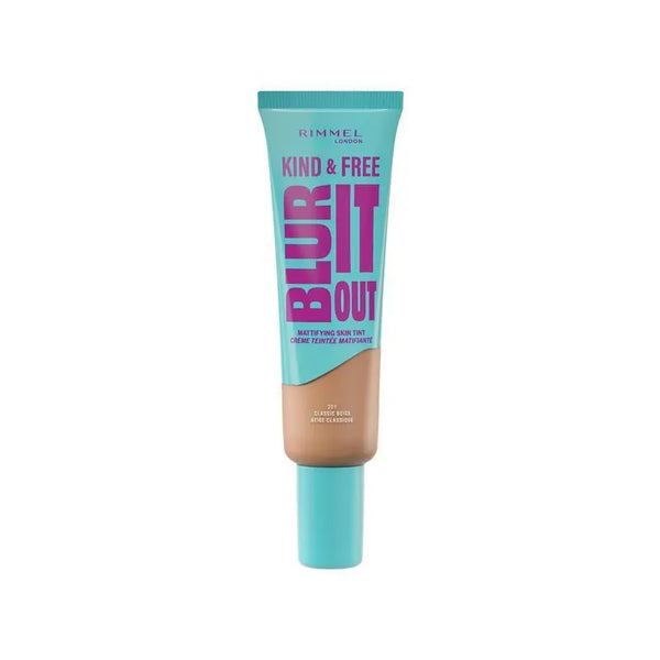 Rimmel Kind & Free Blur It Out foundation tube on a white background
