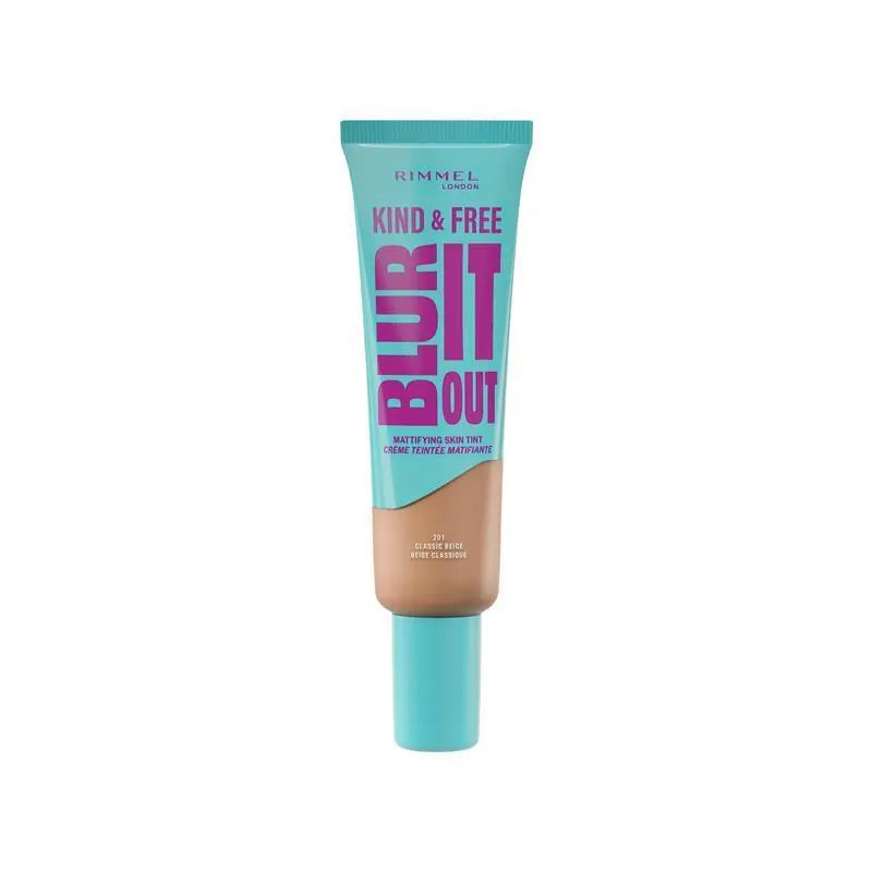 Rimmel Kind & Free Blur It Out foundation tube on a white background