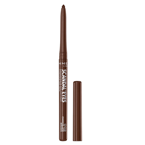 Makeup pencil with cap on a white background
