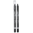 Two black makeup pencils with visible branding on a white background