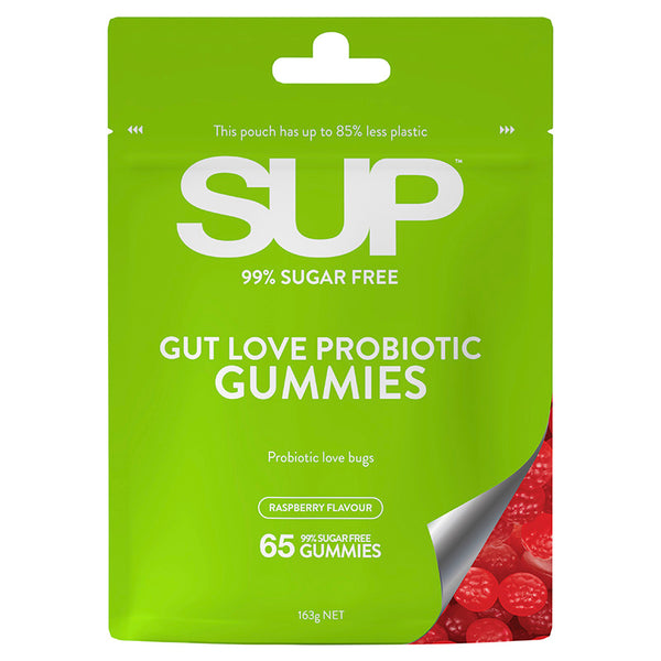 SUP Supplements Gut Love Probiotic Raspberry Flavoured Gummies 65s