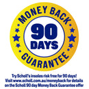 90-day money-back guarantee logo with blue text on a yellow circle, featuring stars.