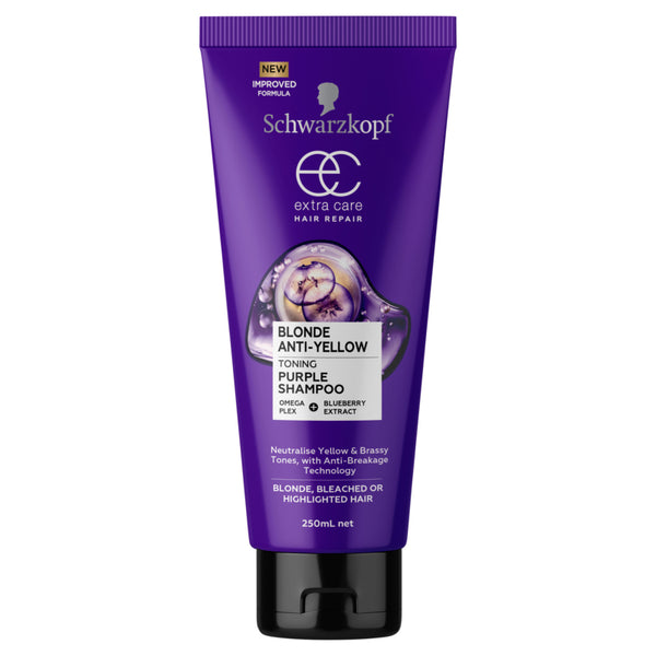 Schwarzkopf Extra Care Blonde Anti-Yellow Toning Purple Shampoo 250ml