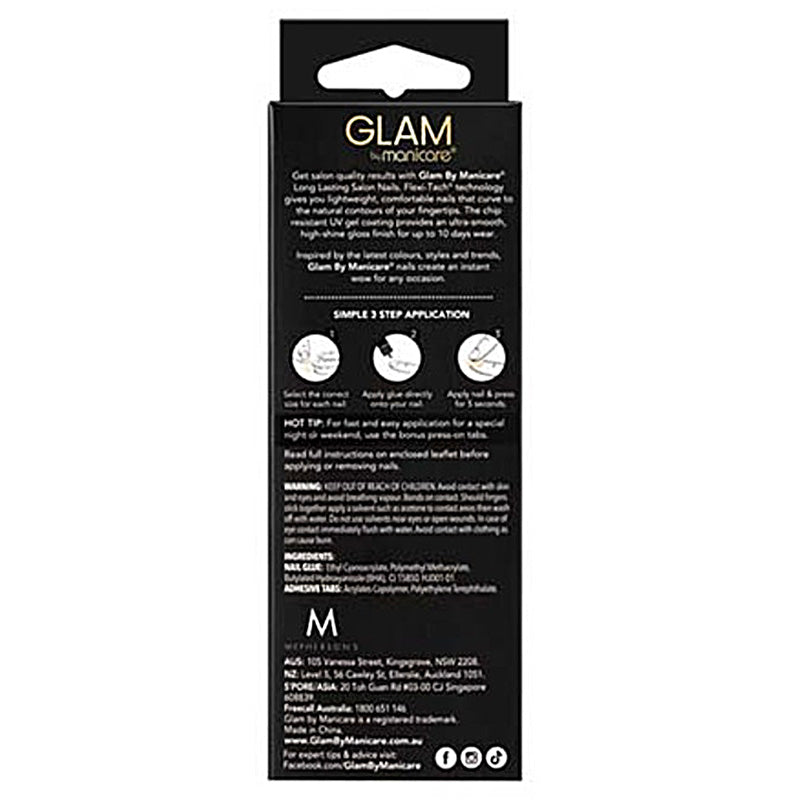 Glam by Manicare Press On Nails - Short French Pink Kit