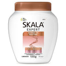 Skala Expert hair product jar with brown lid on a white background
