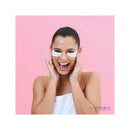 Woman with eye masks on a pink background, featuring the Skin Republic brand.