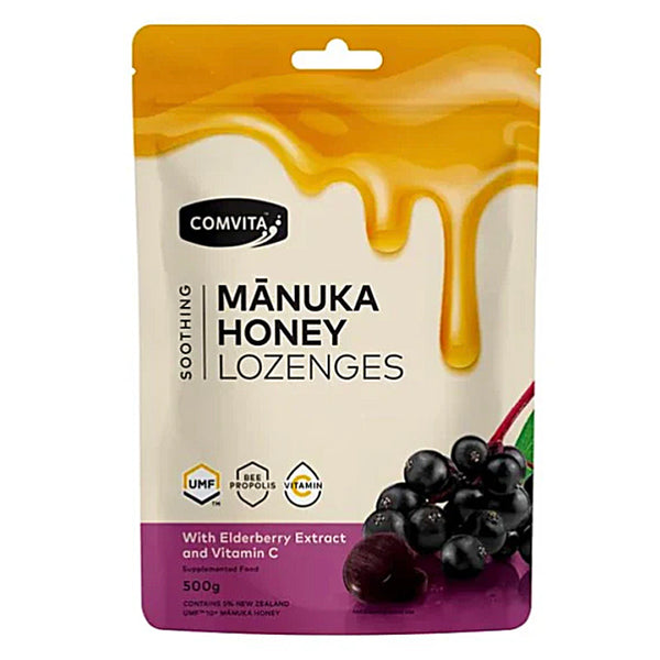 Soothing Manuka Honey Lozenges - Elderberry (500g)