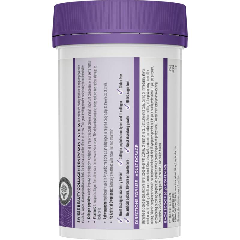 Swisse Beauty Collagen Renew Skin & Stress Powder 120g