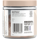 Back view of a Swisse supplement jar with label, barcode, and recycling symbols.