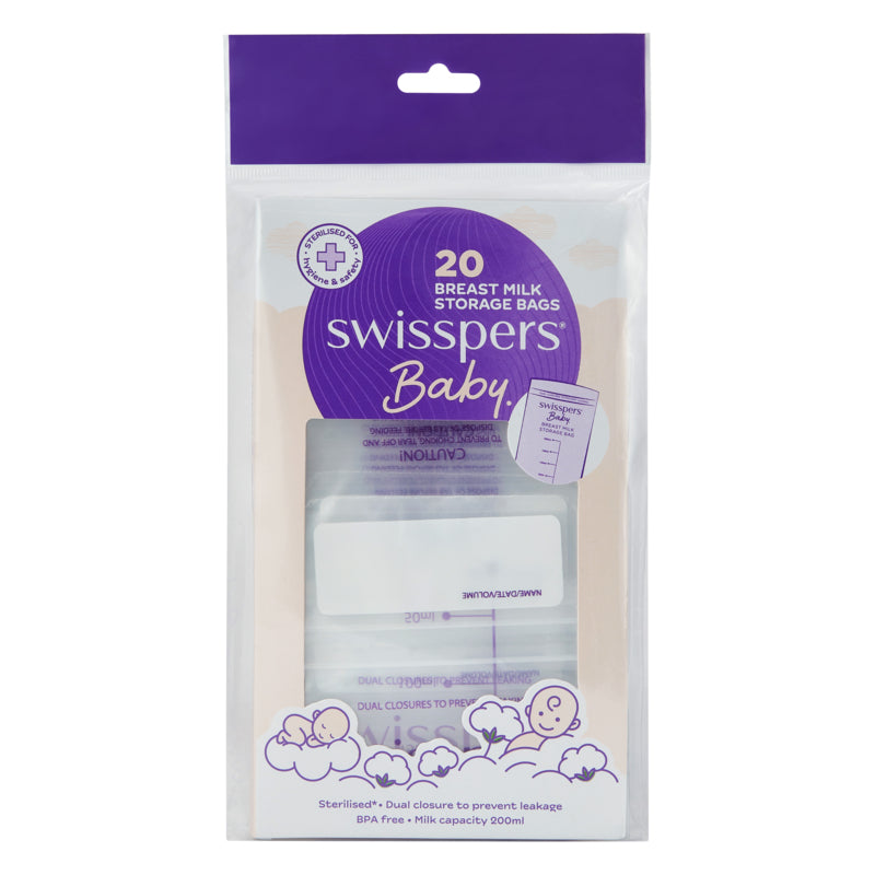 Swisspers Breast Milk Storage Bags - 20 Pack