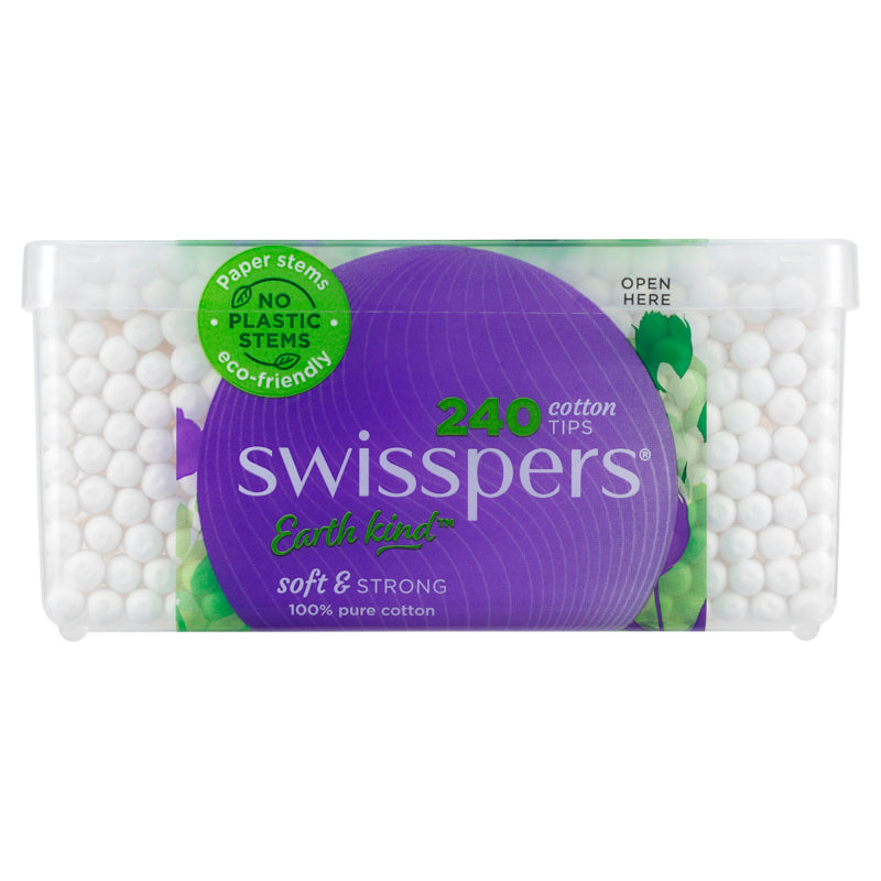 Swisspers Cotton Tips Paper Stems - 240 Pack