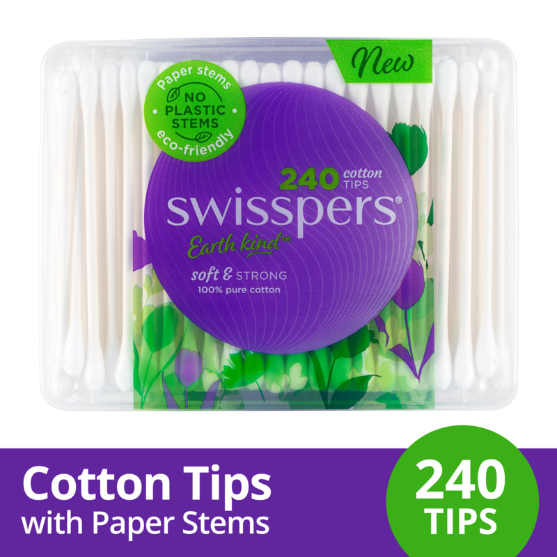 Swisspers Cotton Tips Paper Stems - 240 Pack