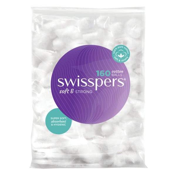 Swisspers Cotton Wool Balls - 160 Pack