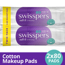Swisspers Make-Up Pads - 2x80 Pack