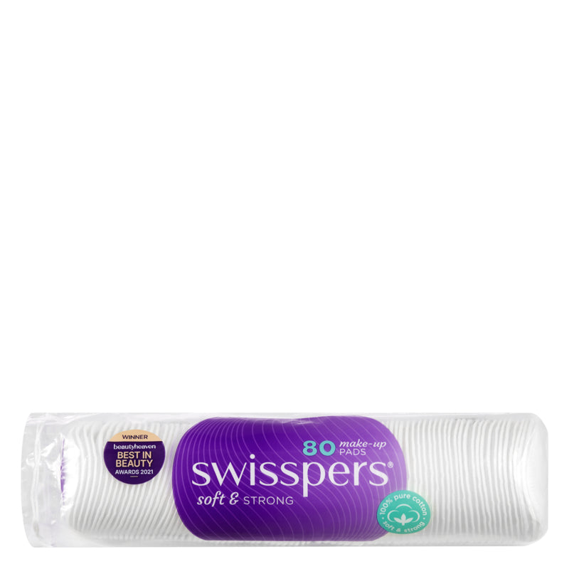 Swisspers Cotton Make-Up Pads - 80 Pack