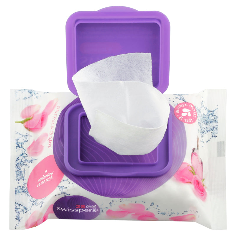 Swisspers Micellar & Rosewater Facial Wipes - 25 Pack