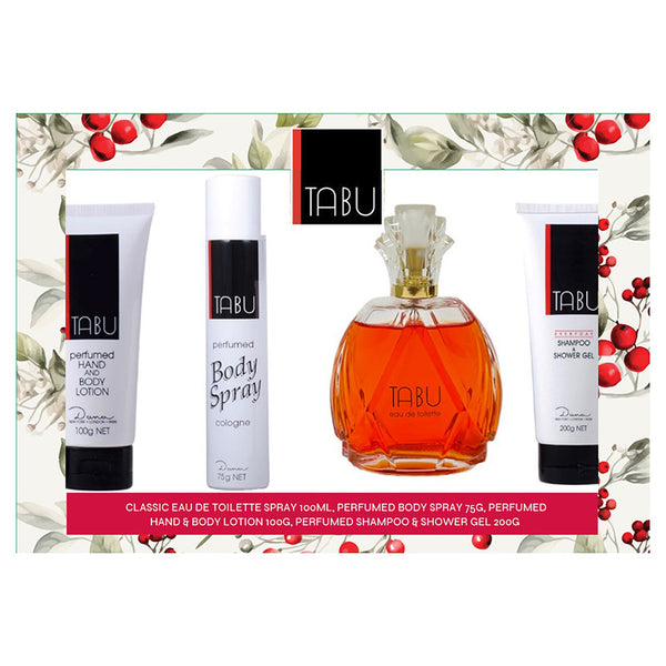 Tabu 100ml Classic 4 Piece Gift Set