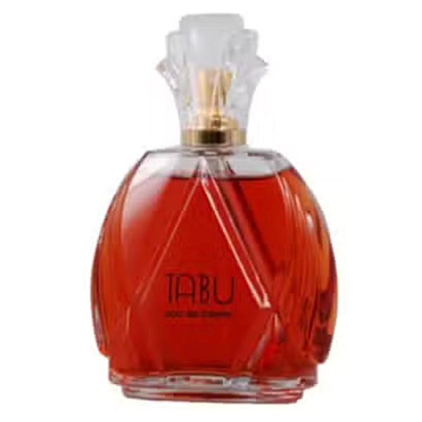 Perfume bottle labeled 'Tabu' on a white background