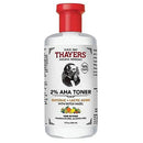Thayers 2% AHA Toner bottle with red cap on a white background