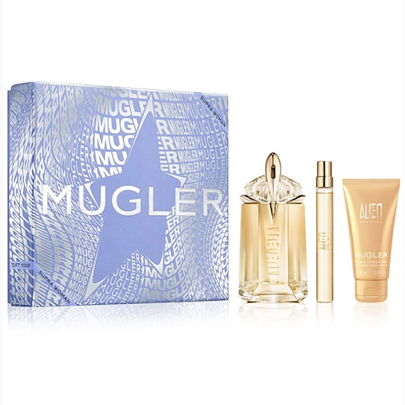 Thierry Mugler Alien Goddess 3 Piece Gift Set - Eau De Parfum 60ml, Travel Spray 10ml & Body Lotion 50ml