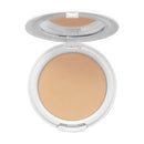 Compact powder in a white case on a white background
