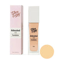 Thin Lizzy Airbrushed Silk Foundation with packaging and color swatch on a white background