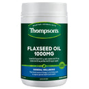 Thompson's Flaxseed Oil 1000MG supplement container on a white background
